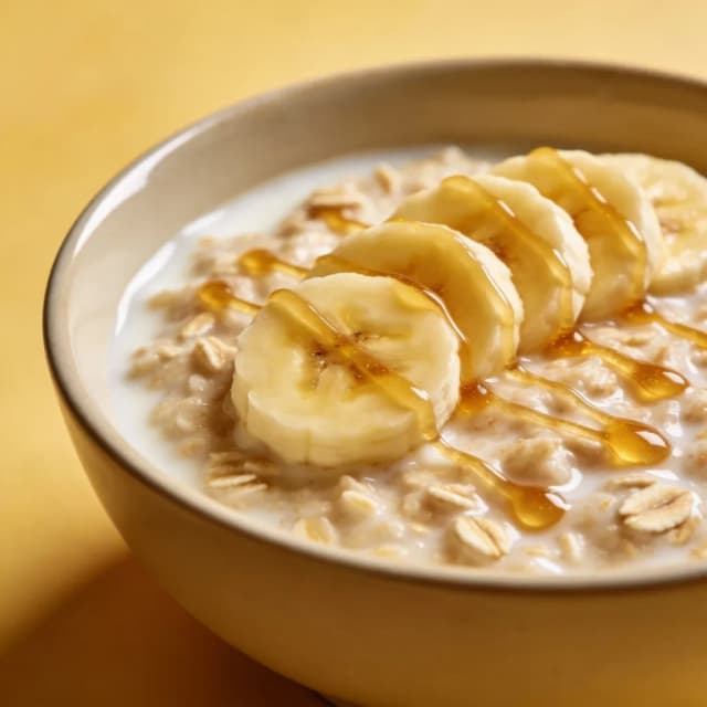 banana oatmeal with milk