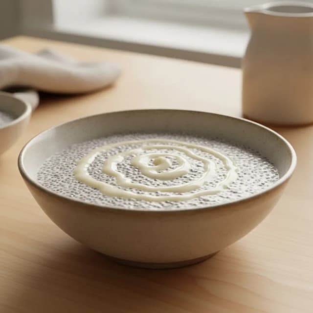 chia pudding with condensed milk