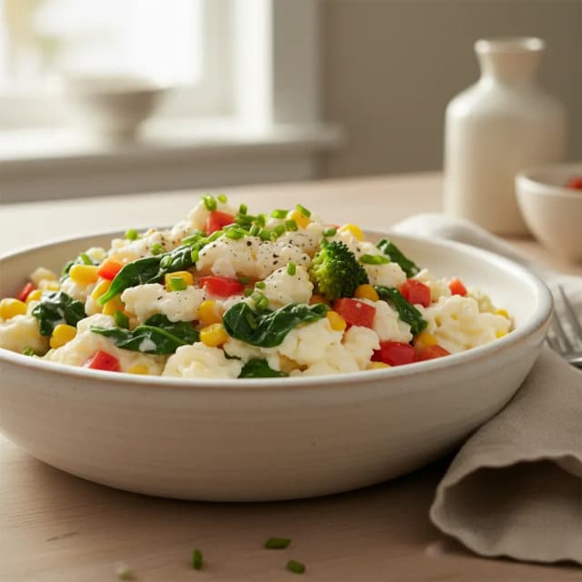 egg white scramble with veggies