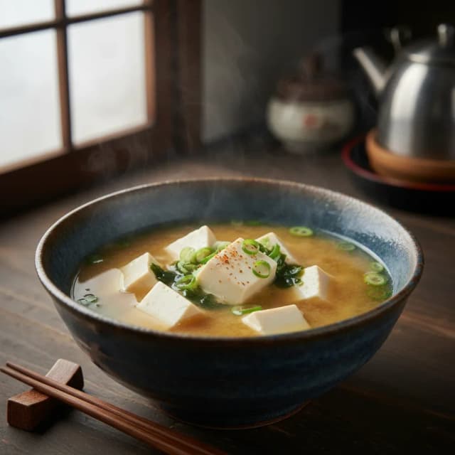 miso soup with tofu